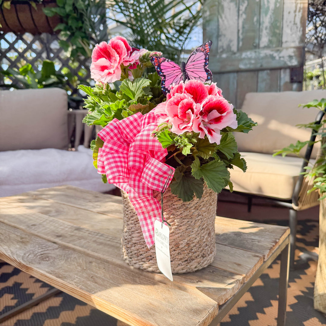 Indoor Flowering Jute Basket