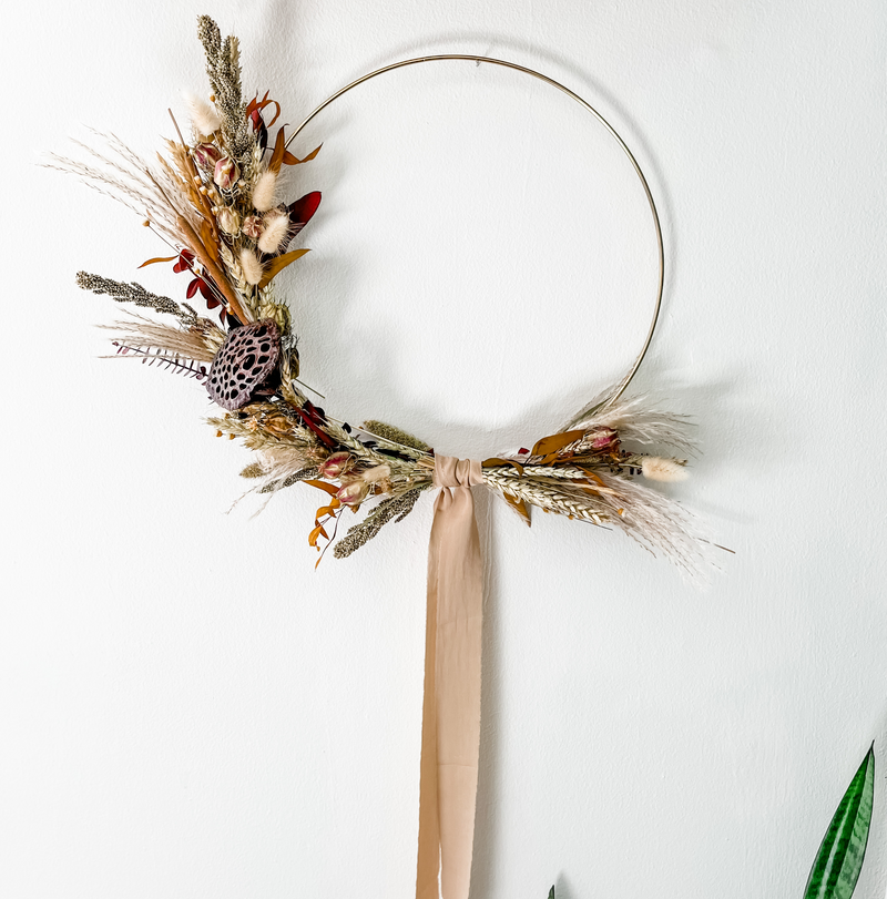 WORKSHOP: Dried Fall Floral Wreath with Amber + Earth | SUNDAY, September 24th @ 12:00 - 1:30 PM